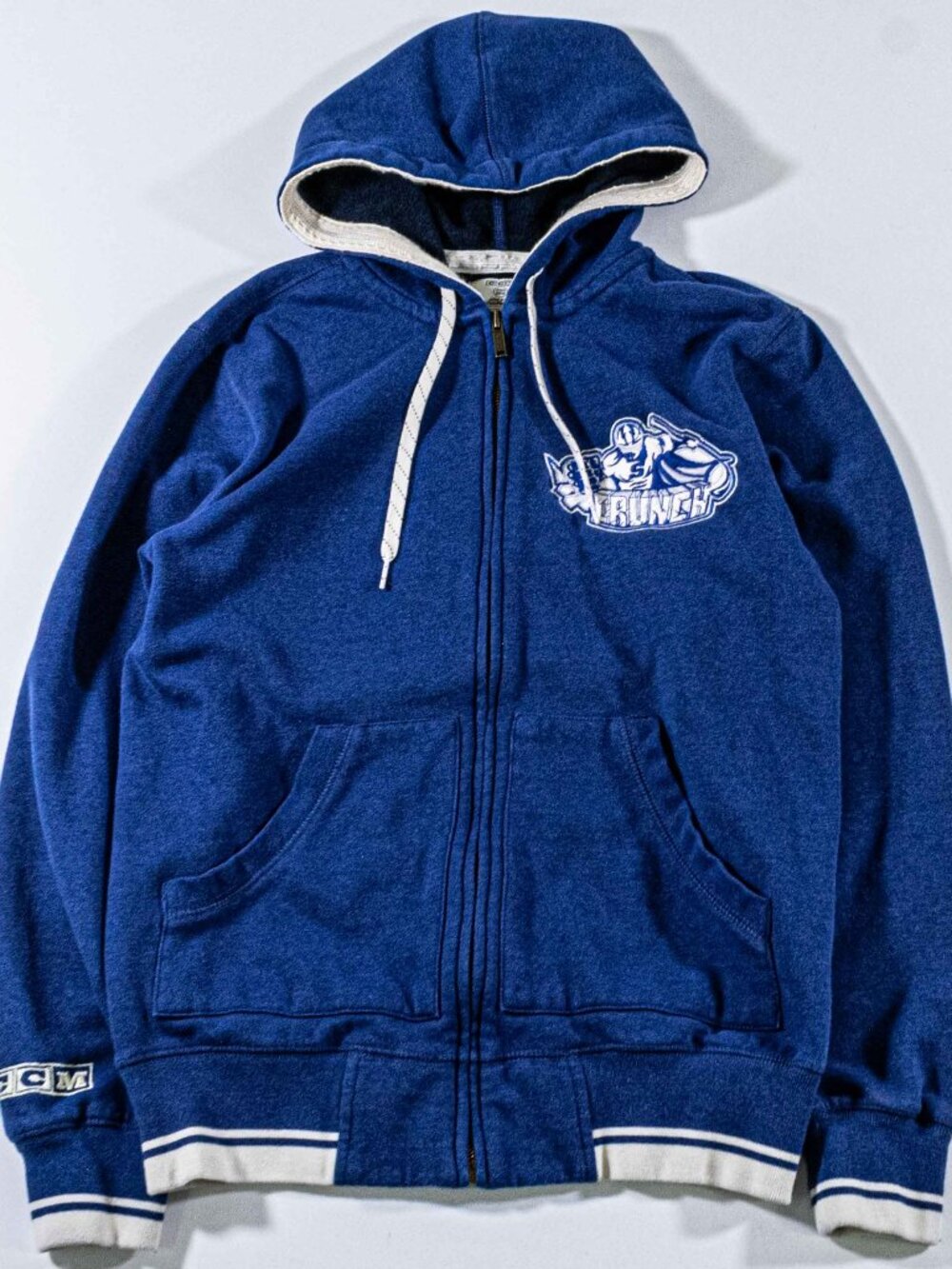 Syracuse Crunch AHL CCM Zip Hoodie Small Blue Hockey Full Zip Sweatshirt